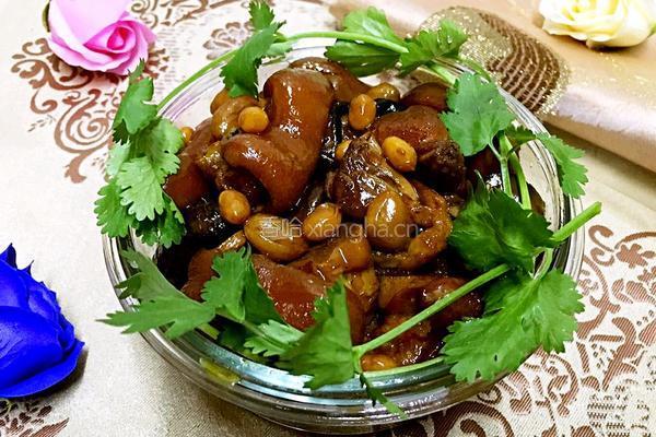 花生黄豆炖猪蹄的做法图解16