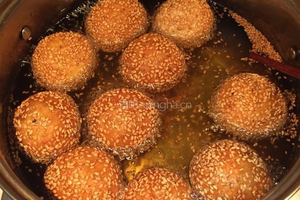 红豆沙煎堆,广东美食