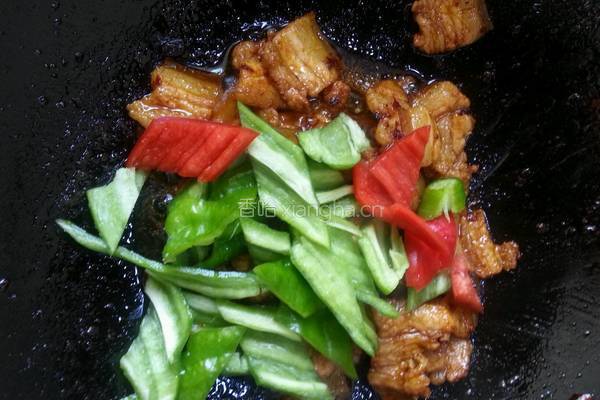 五花肉豆豉炒青椒的做法图解6