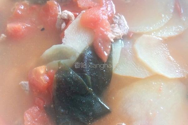 土豆番茄海带汤的做法图解8