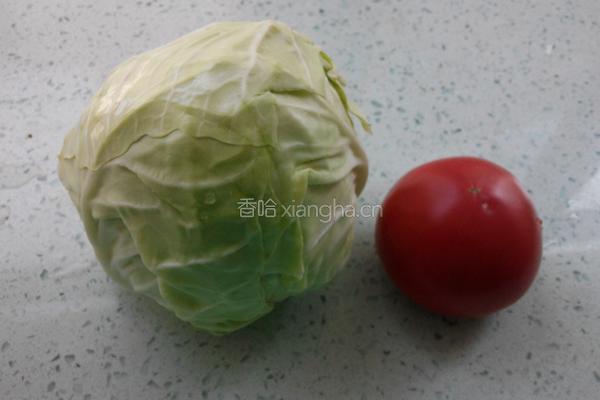 西红柿炒卷心菜的做法图解1