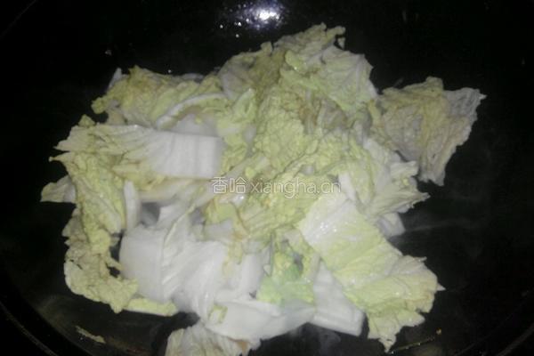 白菜炖豆腐的做法图解2