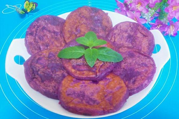 平底锅紫薯饼的做法图解10