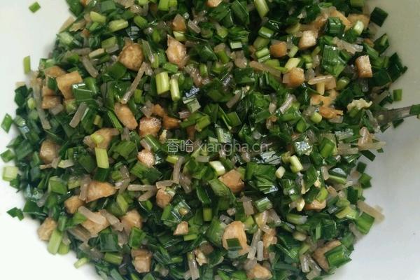 韭菜豆腐水煎包的做法图解5