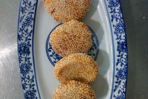 南瓜芝麻饼的做法图解4