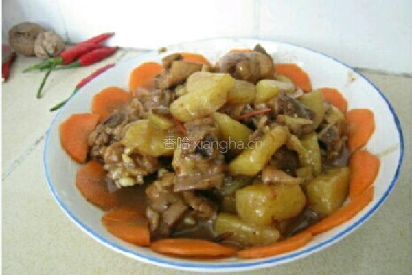 土豆焖鸡肉