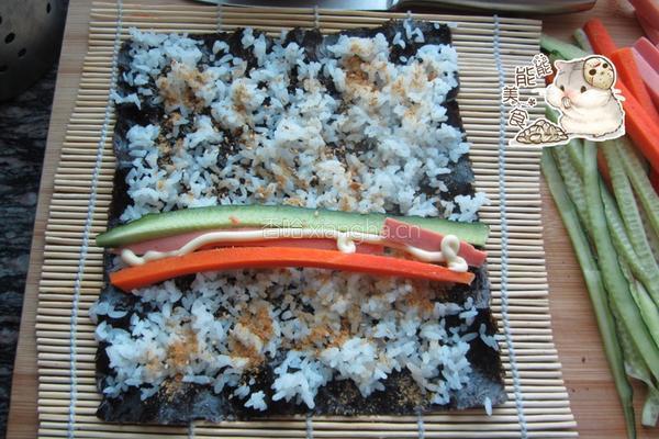 快手版紫菜包饭的做法图解8