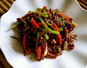 家常炒牛肉[图]