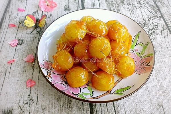 拔丝土豆球的做法图解7