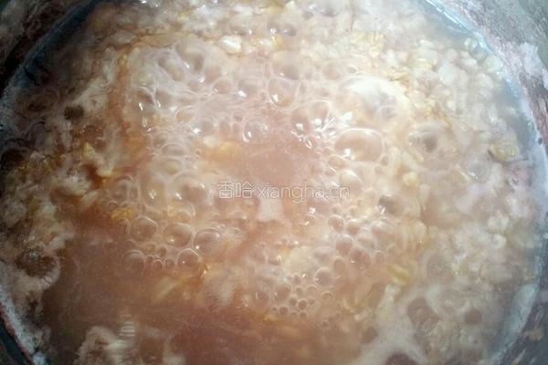 花生牛奶燕麦粥的做法图解3
