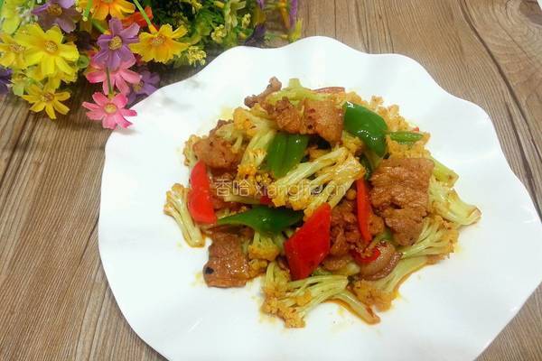 干锅五花肉菜花的做法图解13