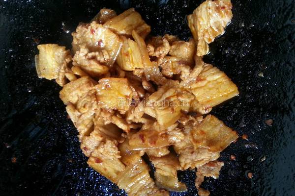 干锅五花肉菜花的做法图解9