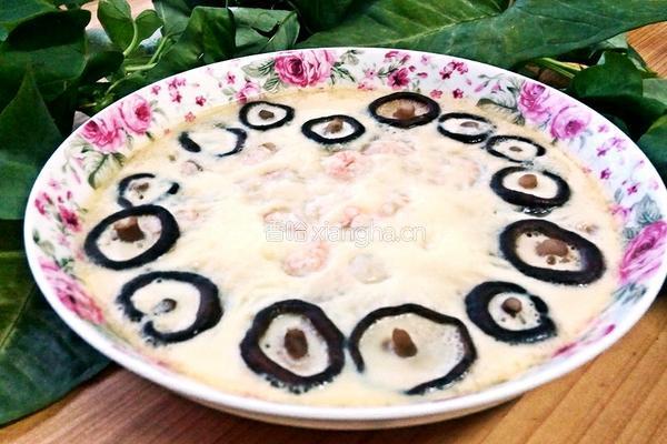 虾仁香菇炖蛋的做法图解4