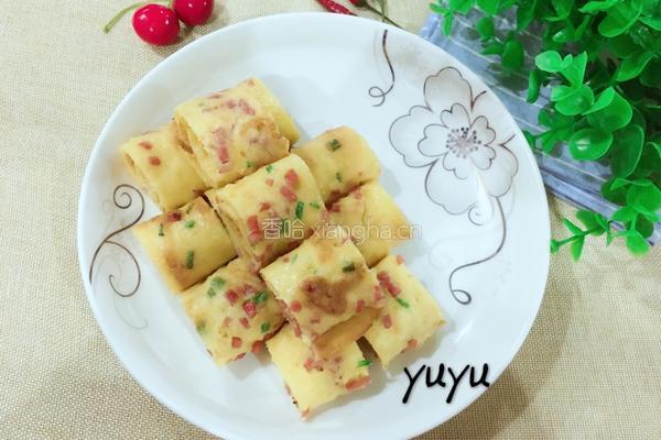 平底锅鸡蛋卷的做法图解13
