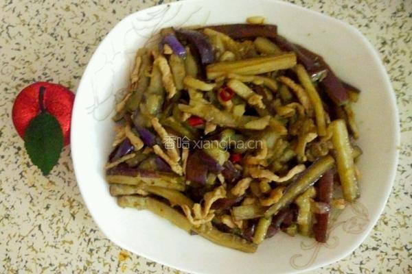 肉丝茄子的做法图解5