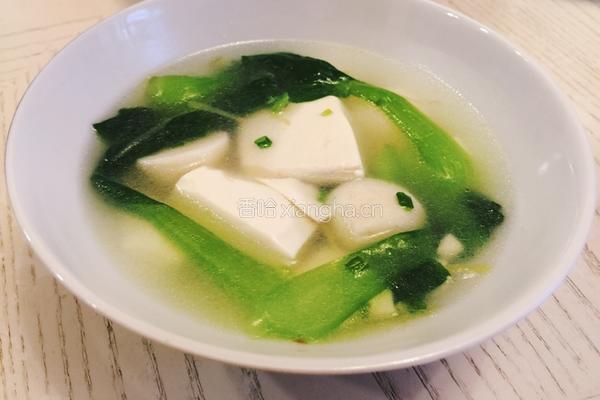 青菜豆腐鱼丸汤的做法图解9