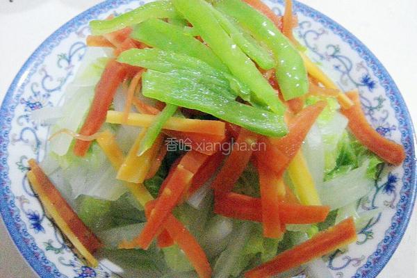 炝拌水煮白菜的做法图解4