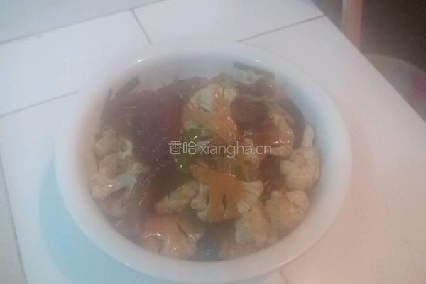 花菜炒腊肉的做法图解15