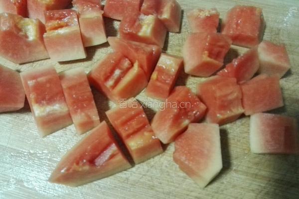 电饭锅木瓜炖牛奶的做法图解2