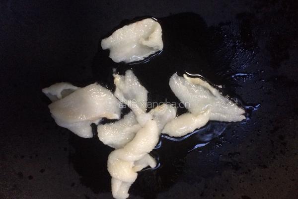 血豆腐肉片炒青蒜的做法图解6