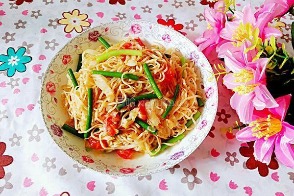 素菜炒面的做法图解6