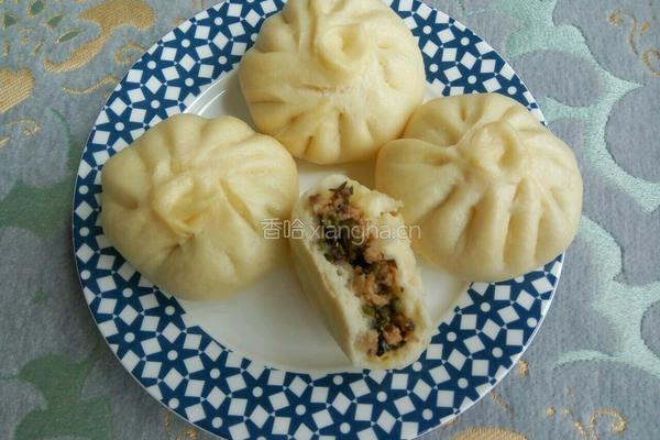 豇豆角木耳肉包子的做法图解19