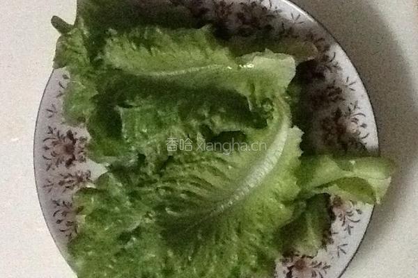 白灼圆生菜的做法图解1