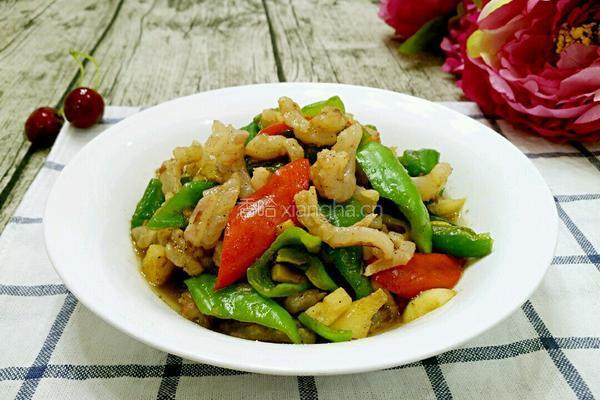 青椒鱿鱼的做法图解10