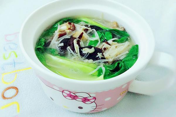 虾米菌菇汤的做法图解11