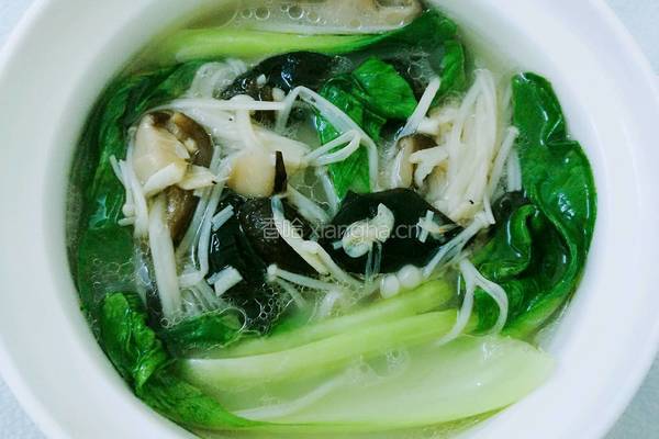 虾米菌菇汤的做法图解10