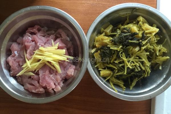 雪菜肉丝面的做法图解3