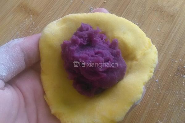 南瓜饼(紫薯馅)的做法图解6