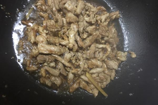 肉丝炒毛豆的做法图解4