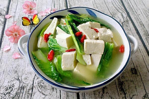 小白菜炖豆腐