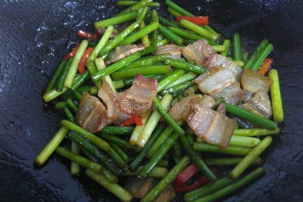 蒜苗炒肉的做法图解10
