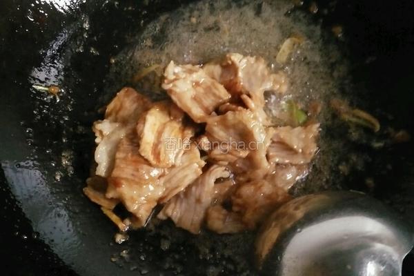 圆白菜炒肉的做法图解4