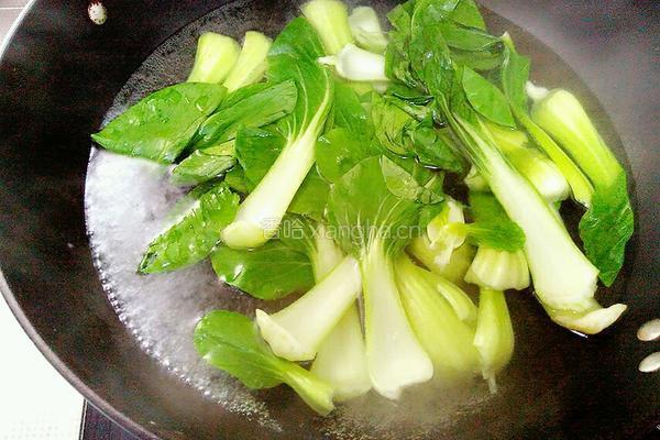 豆酱小油菜的做法图解3