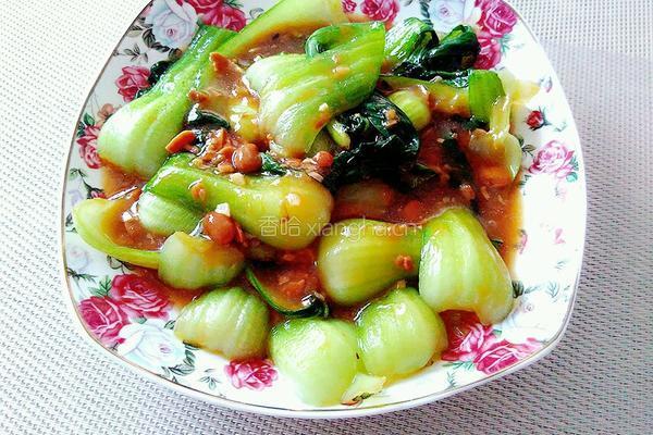 豆酱小油菜的做法图解8