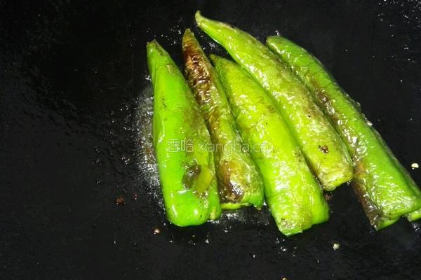 肉酿虎皮青椒的做法图解5