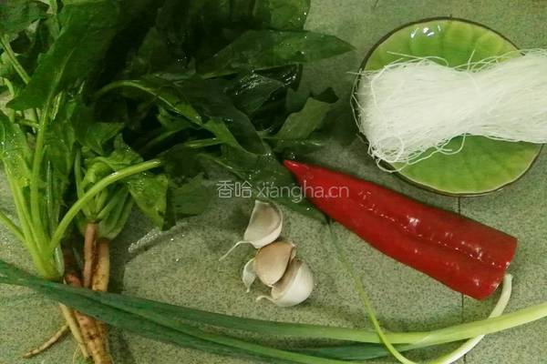 凉拌粉丝菠菜的做法图解1