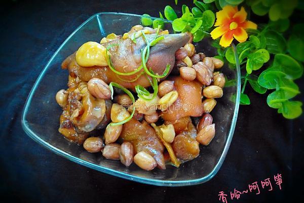 姜葱花生焖猪蹄的做法图解20
