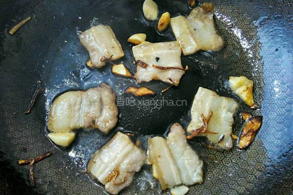 有机花菜炒肉的做法图解5