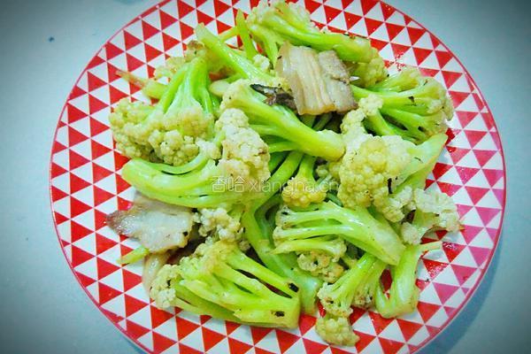 有机花菜炒肉的做法图解12