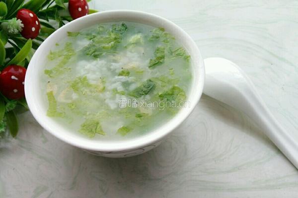虾米青菜粥的做法图解9