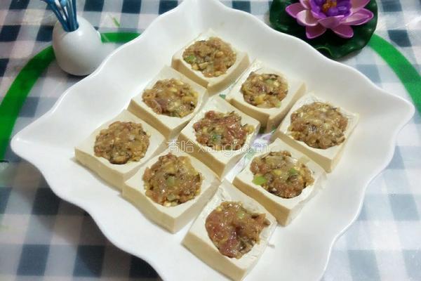 肉馅酿豆腐的做法图解10
