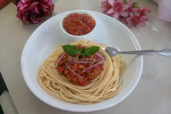 番茄肉末意大利面的做法图解11