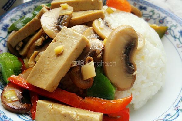 口蘑豆腐饭的做法图解12