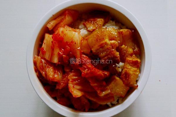 辣泡菜拌饭的做法图解6