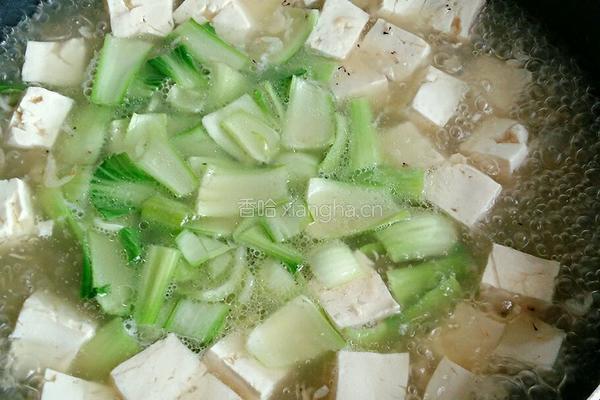 小白菜豆腐汤的做法图解7