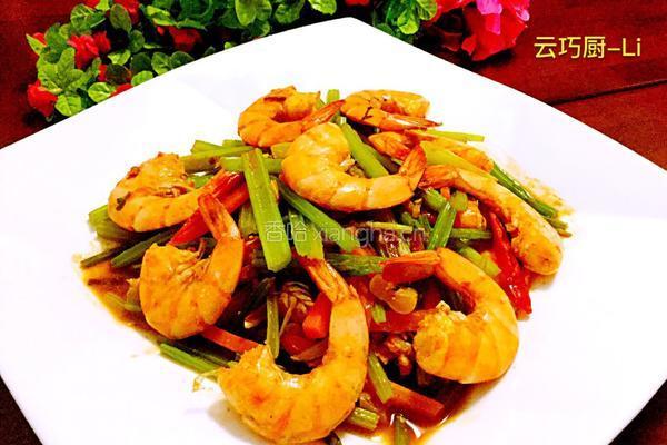 芹菜爆虾尾的做法图解13
